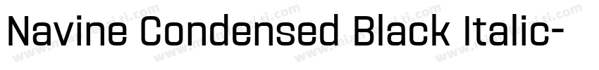 Navine Condensed Black Italic字体转换